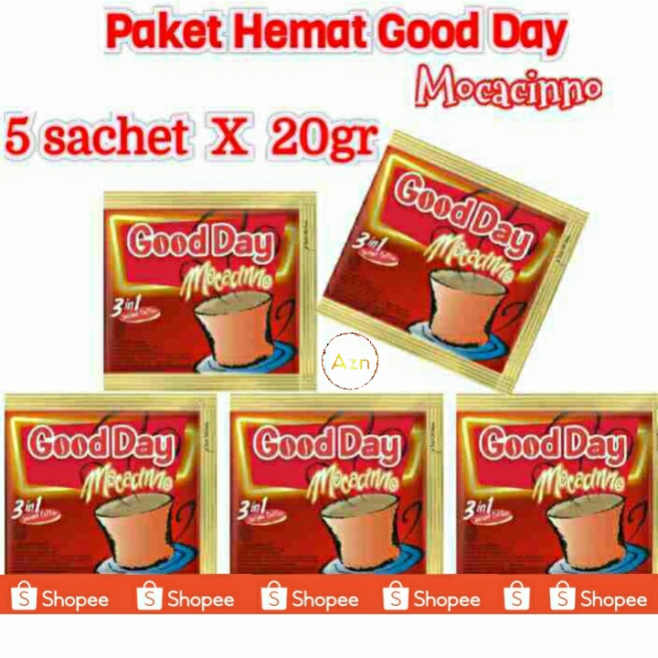 

Paket hemat kopi good day mocacinno kemasan 5sachet X 20gr