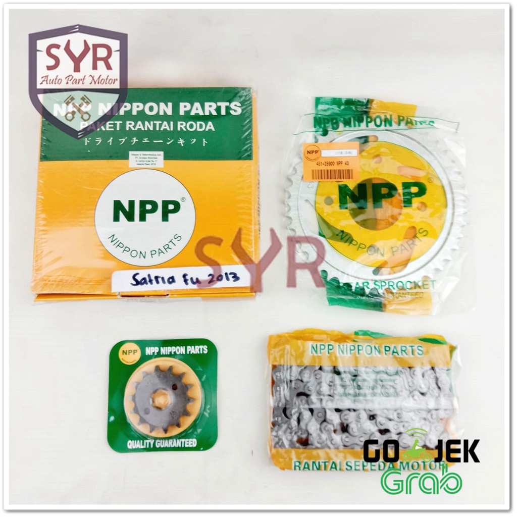 GEAR SET GEAR PAKET CHAIN KIT NEW SATRIA FU 2013 NPP BERGARANSI 100%