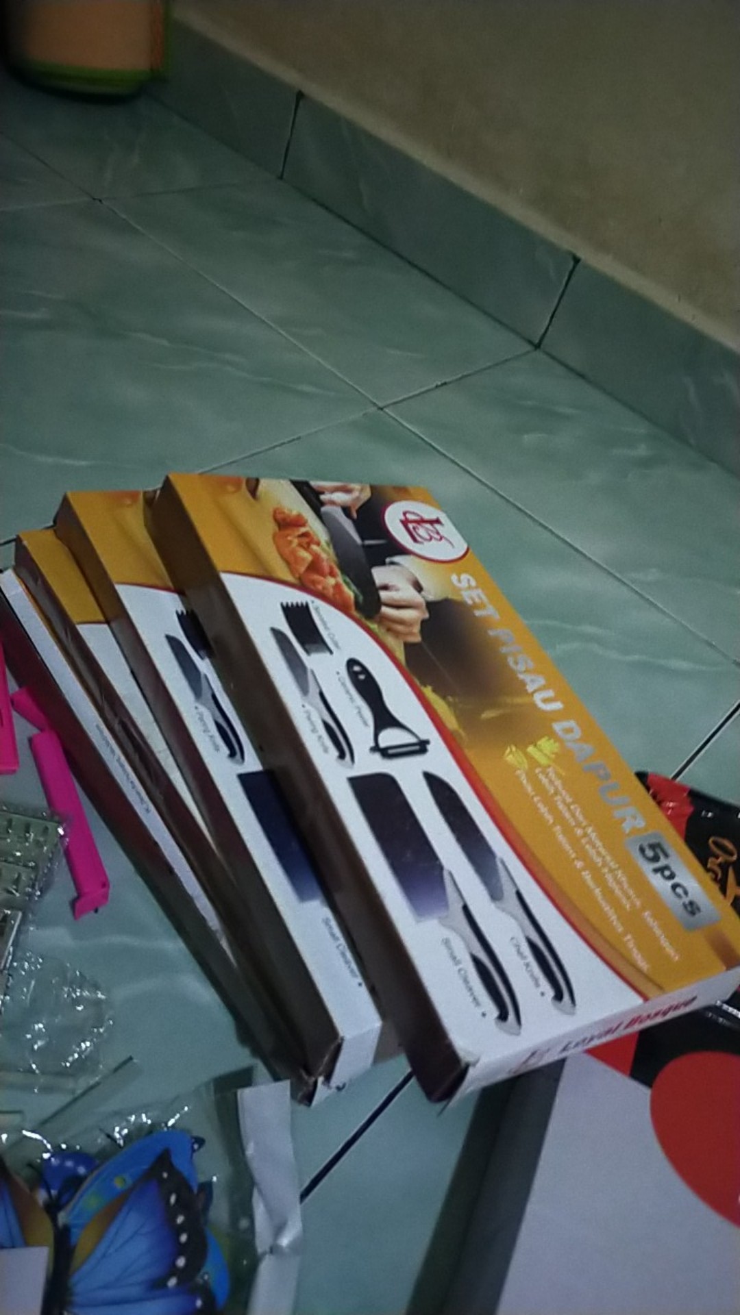 Pisau Batu Maifan Tajam Set 5in1 Set Dapur Lengkap Plus Kupasan Homewallpapershop