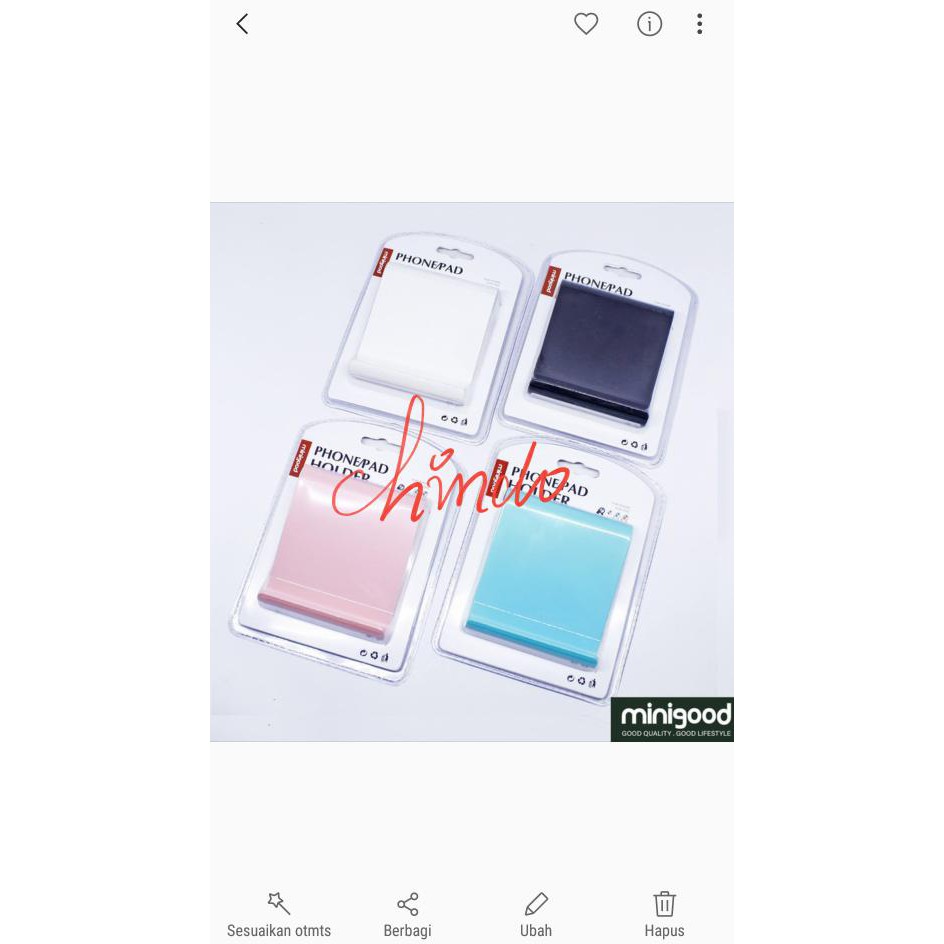 Baru Minigood Stand Holder Penyangga Hp/Minigood Phone/Tablet Holder Hitam Juara