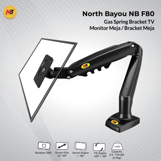 Bracket TV Monitor LED LCD North Bayou NB F80 NBF80 17"-30" INCH Termurah