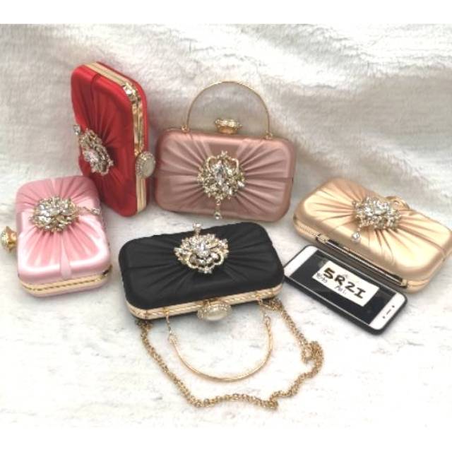 Tas pesta 1948 clutch satin clutch swarovskiTAS PESTA TANGAN TERMURAH (FOTO ASLI)