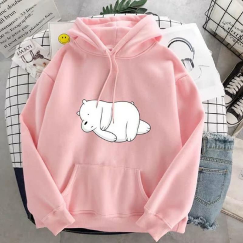 S - XXXXXL(6XL) Hoodie ICE BEAR SLEEP BIGSIZE Jaket OVERSIZE Cute We Bare Bears Unisex 5XL 4XL 3XL 2XL XL L