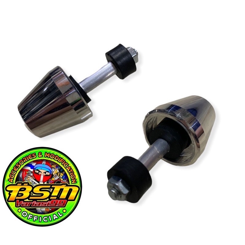 PROMO JALU STANG CHROME SET KIRI KANAN PCX FU SHOGUN NINJA UNIVERSAL SEMUA MOTOR HARGA SEPASANG KANAN KIRI