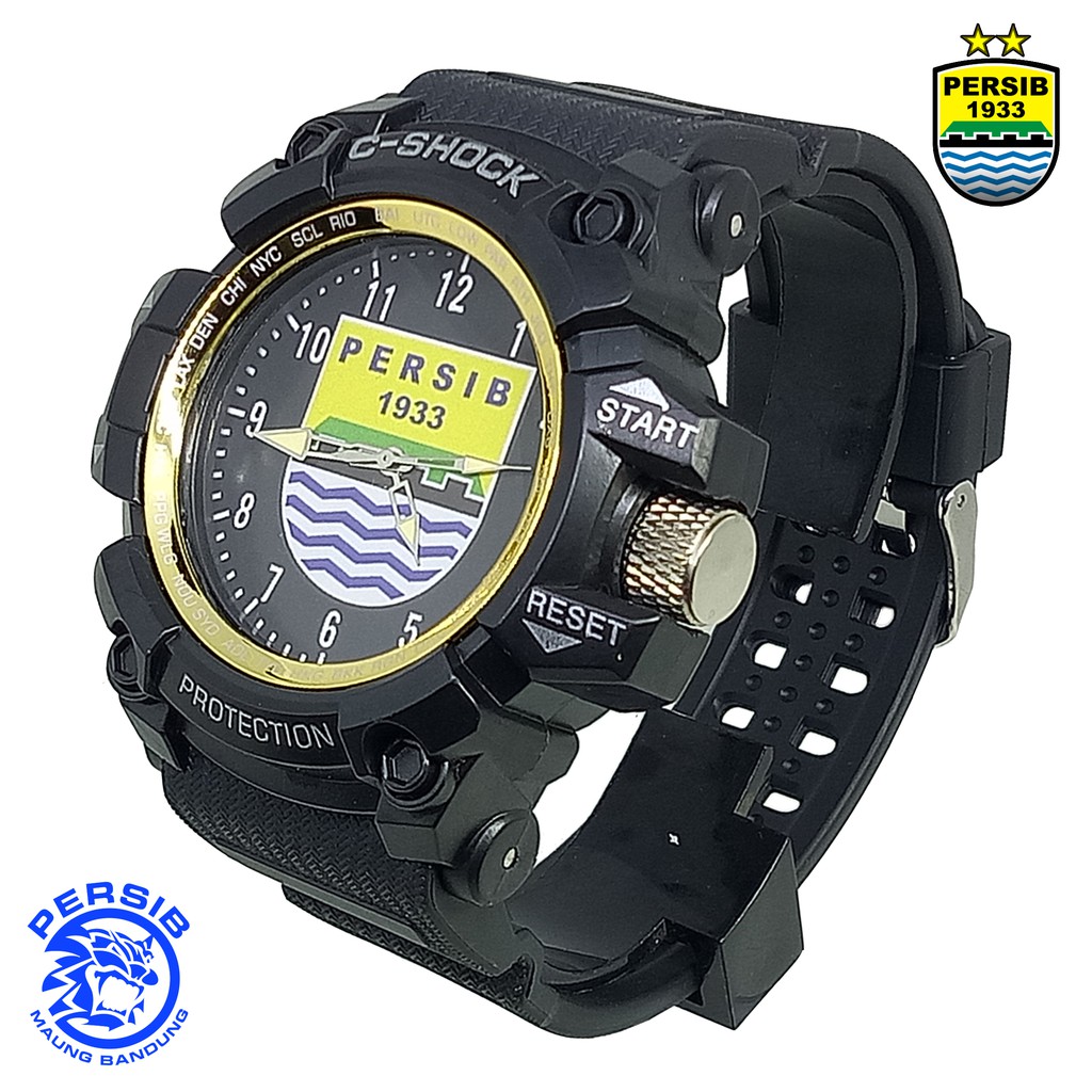 Jam Tangan Persib Outdoor List Gold #LogoMasterPersib Hitam