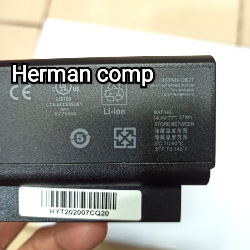 Original Baterai Hp HSTNN-0B77 HSTNN-DB77 HSTNN-PB84 HSTNN-0B77 HSTNN-XB66 HSTNN-I53C HSTNN-I37C