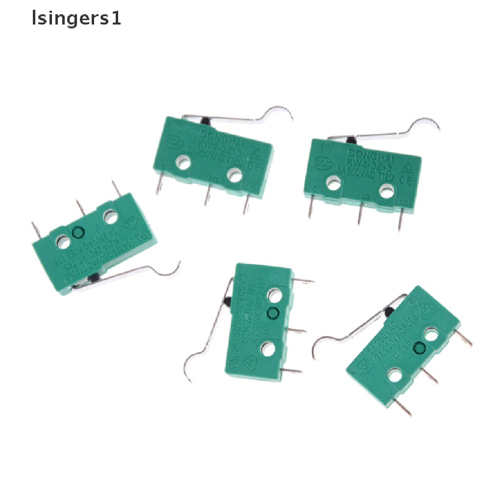 (lsingers1) 5pcs KW4-3Z-3 SPDT NO NC Tuas Engsel Switch Mikro