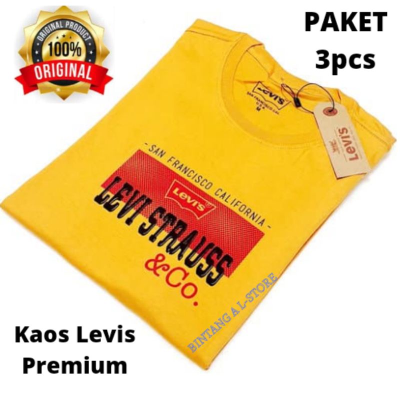 COD Promo) Kaos pria Leviss | Kaos Distro | Kaos Branded  LEVISS| Kaos MOTIF RANDOM/  kaos Leviss pria wanita masa kini kaos matahari premium kaos branded unisexpria