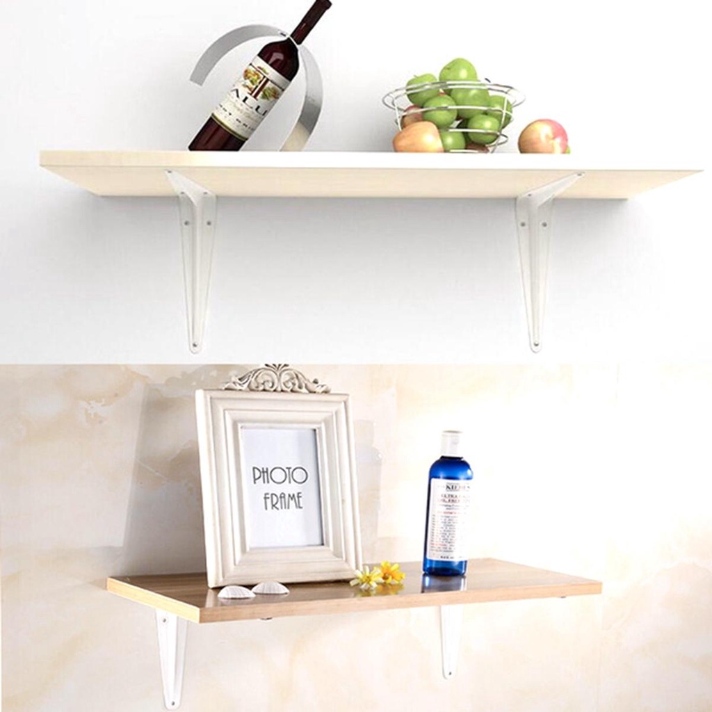 Lanfy London Shelf Bracket Rumah Tahan Lama Sudut Hemat Ruang DIY Rak Dinding Tempel Melayang