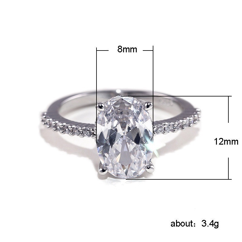 New Women's Fashion Oval Mossex Ring Jewellery Size 6-10