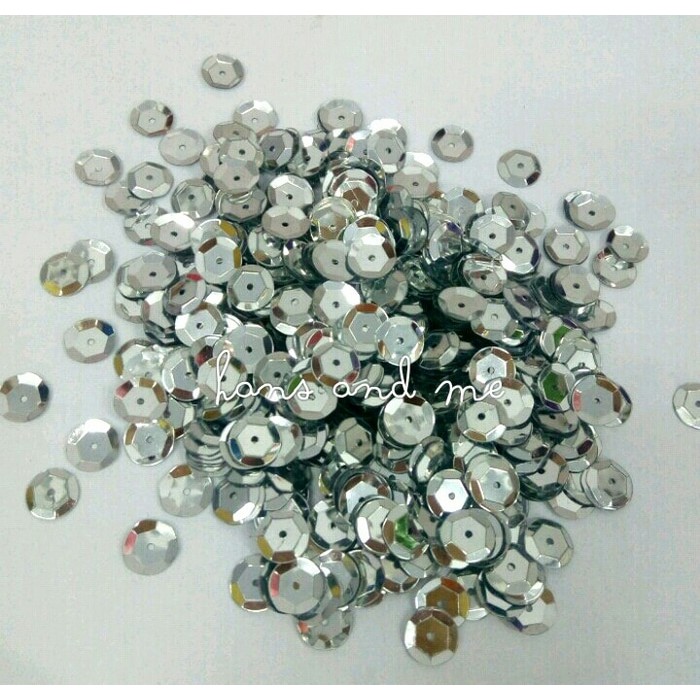 Unik Payet Piring Besar 10mm   Silver Perak Diskon