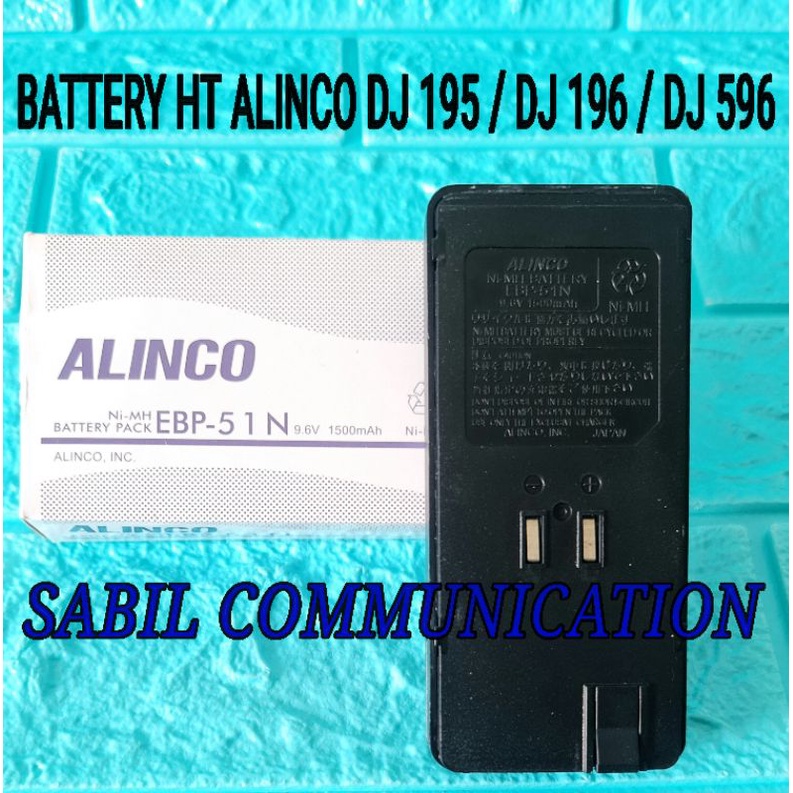 BATRE HT ALINCO DJ196 DJ195 DJ596 ALINCO EBP-51N ORI MURAH BATRE HT ALINCO EBP 51N MURAH