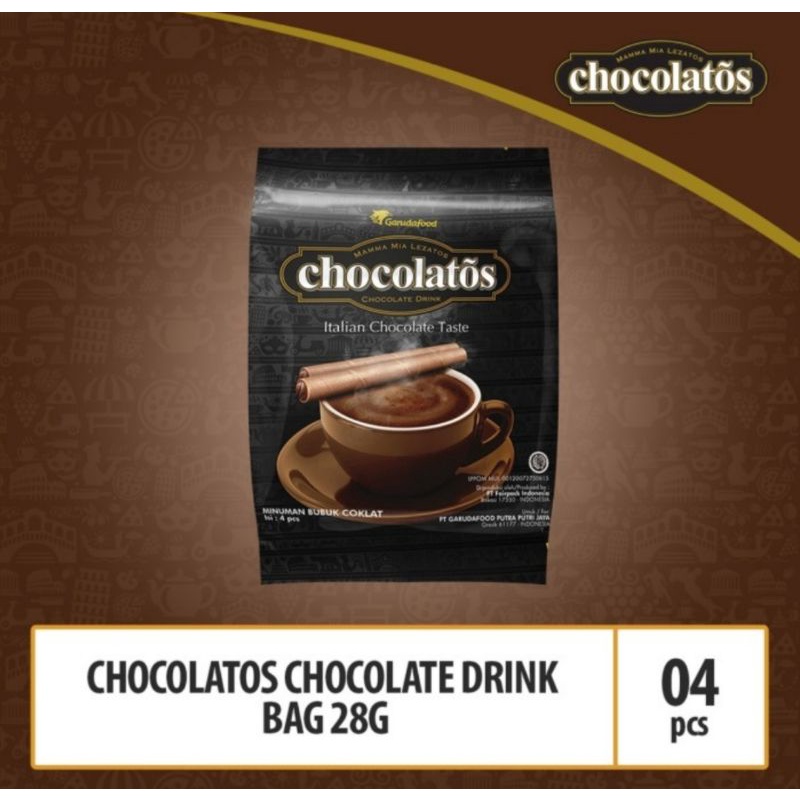 

Chocolatos Chocholate Drink Bag 28g isi 4 Pcs