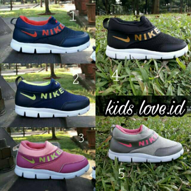 Sepatu anak nike slop /sepatu anak laki dan perempuan