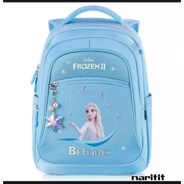 Tas Sekolah Disney Frozen untuk Anak Perempuan Elsa Anna Ransel Ortopedi Bahu Siswa Dasar Hadiah Ulang Tahun Kapasitas Besar Mochila