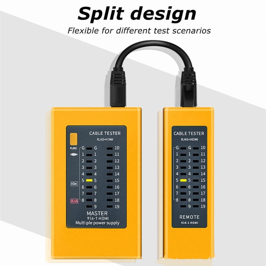 CABLE TESTER RJ45 + HDMI / HDMI TESTER RJ45 / LAN TESTER / LAN TESTER RJ45 DAN RJ11 + BATERAI / TEST
