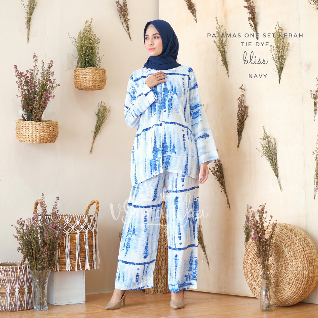 Pajamas / Piyama One Set Kemeja Tie Dye