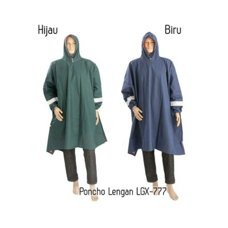 Jas Hujan Ponco Lengan Penguin LGX 777/Jas Hujan PENGUINS LGX777 Bahan 100% PVC Tebal Ukuran All Size (Murah)