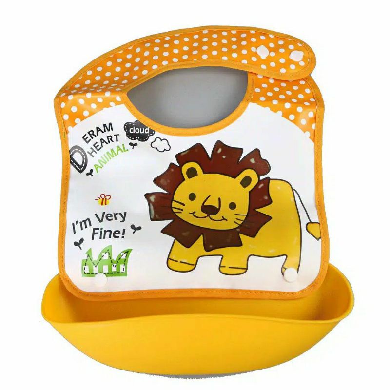 Babysafe Foldable Bib with Crumb Catcher (BIB02) | Slabber Makan dengan Mangkok