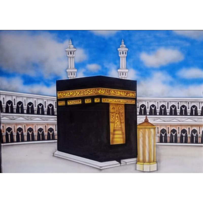 Kain Background Manasik Haji Kabah 3x2,5m Terbaru 4