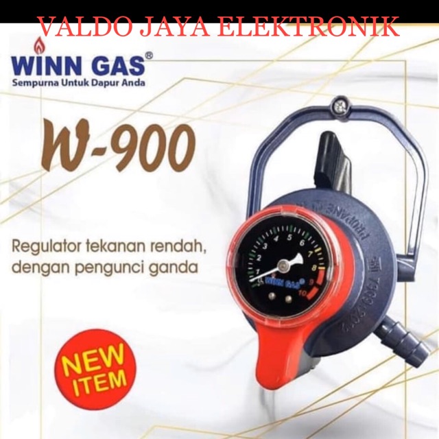 Regulator Gas Meteran WINN GAS W-900 Double Lock/Kepala Gas W900 WINN GAS ORIGINAL