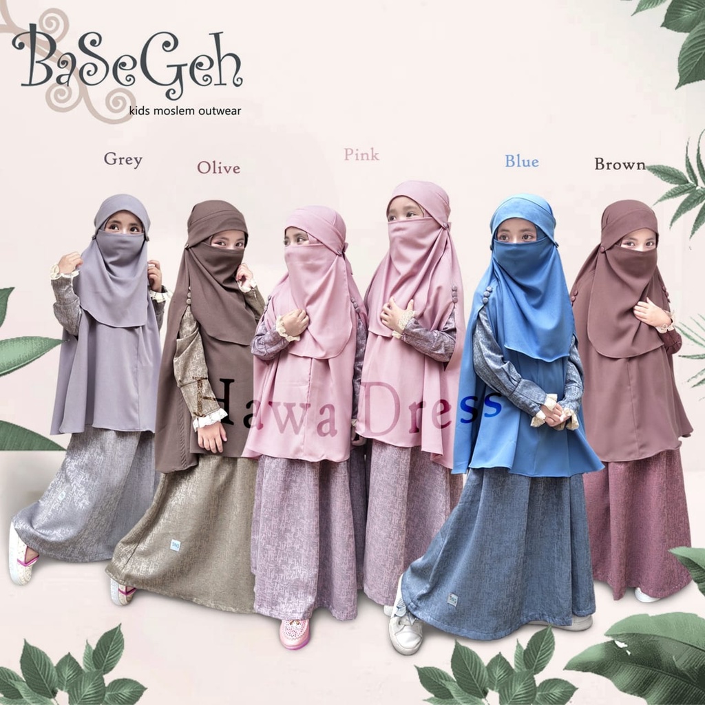 Basegeh hawa dress gamis anak