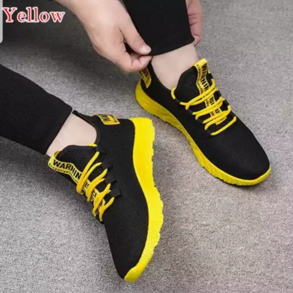 Sepatu Sneaker Dewasa Unisex Breathless Colour White/Yellow/Red 39-44