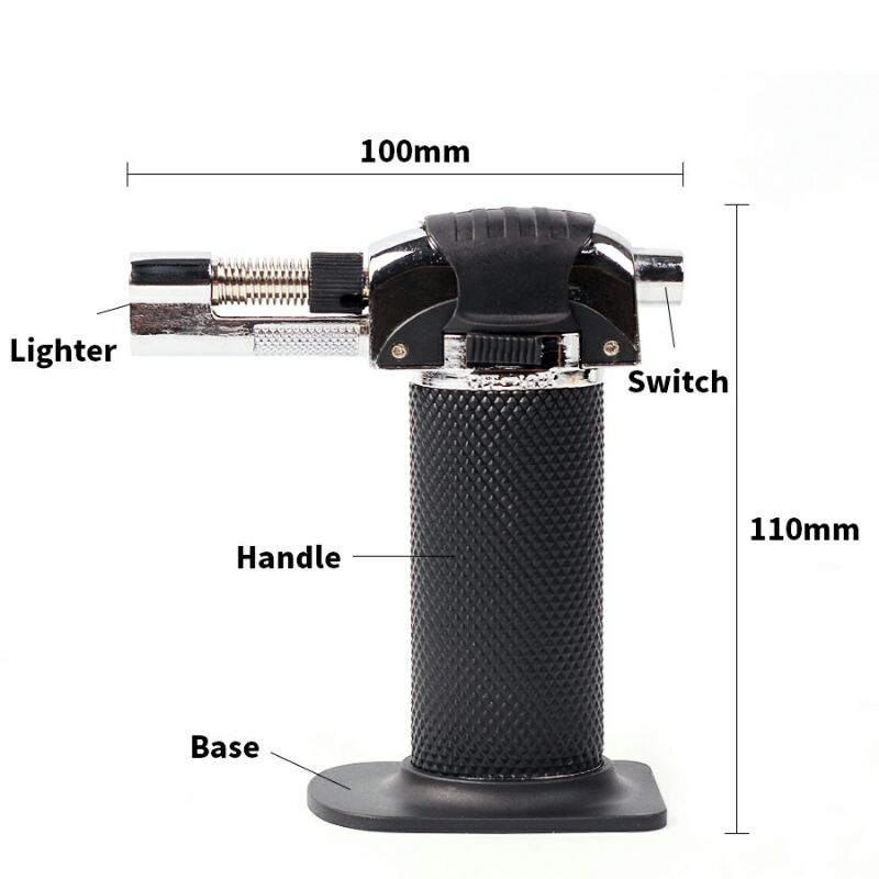 Mancis / Korek Api Gas Refillable Butane Torch Model Adjustable Flame Gun - TS-19