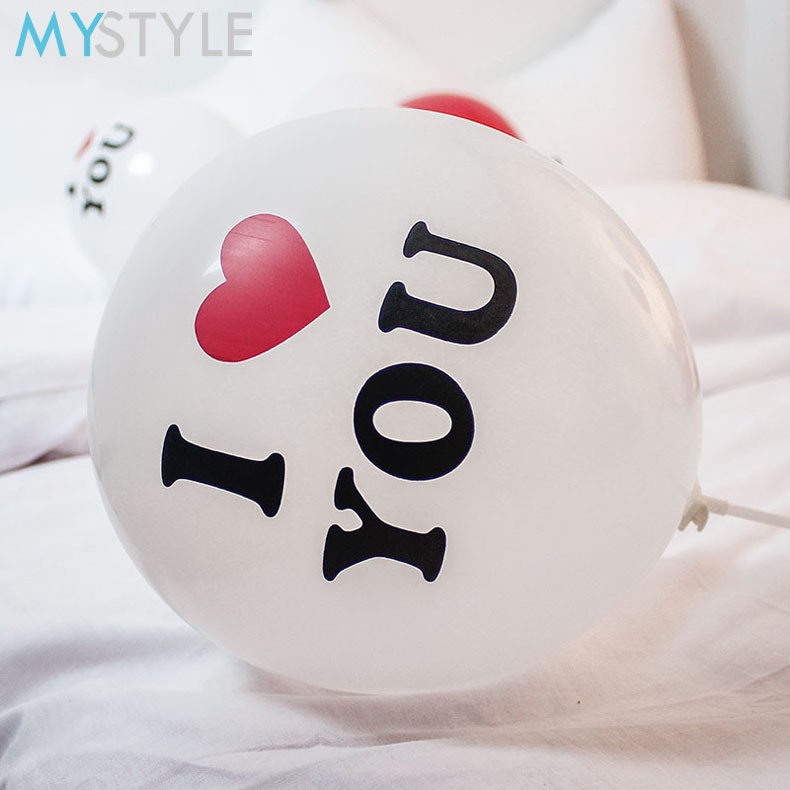 BALON LATEX I LOVE YOU (1 PACK = 100 PCS)