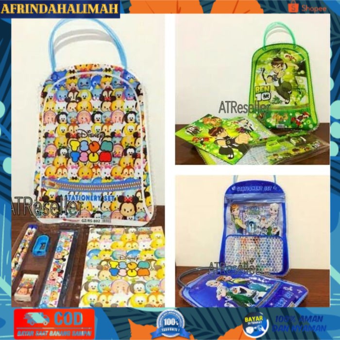 

[TERBARU] Set Alat tulis / stationary / Souvenir / tas / perlengkapan sekolah