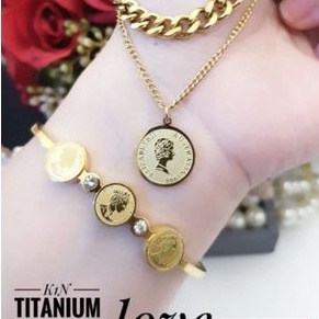 titanium Set gelang kalung AD5