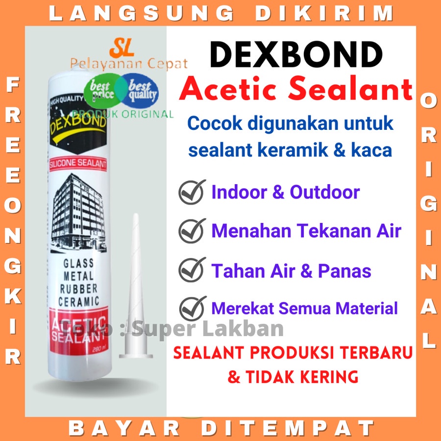 Lem Sealant Kaca Aquarium Dextone Silicone Sealant Dexbond Acetic Clear Lem Tembak Silen