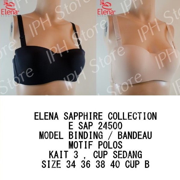 Bra / BH Robot Elena 24500B (Busa Tipis, Ada Kawat, Bisa Lepas Tali, Cup B, Kait 3)