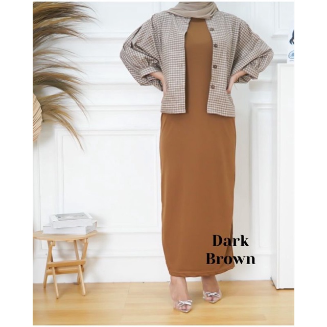 JF Inner Span Inspan Long Dress / Iner Dress Tanpa Lengan