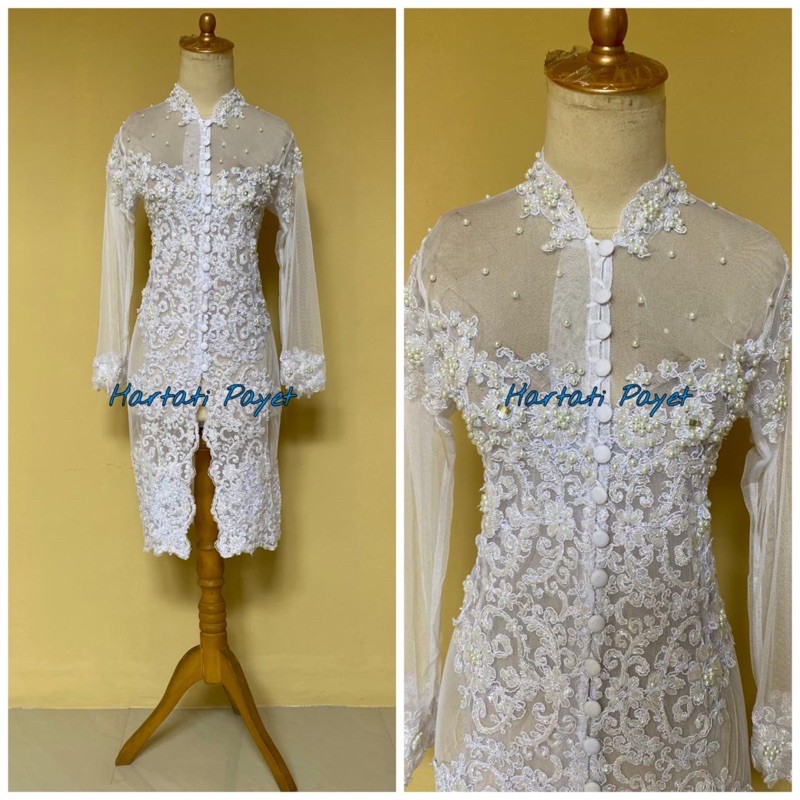 Kebaya Akad Nikah Full Payet / Kebaya Tunik / Gaun Pengantin / Wedding Dress