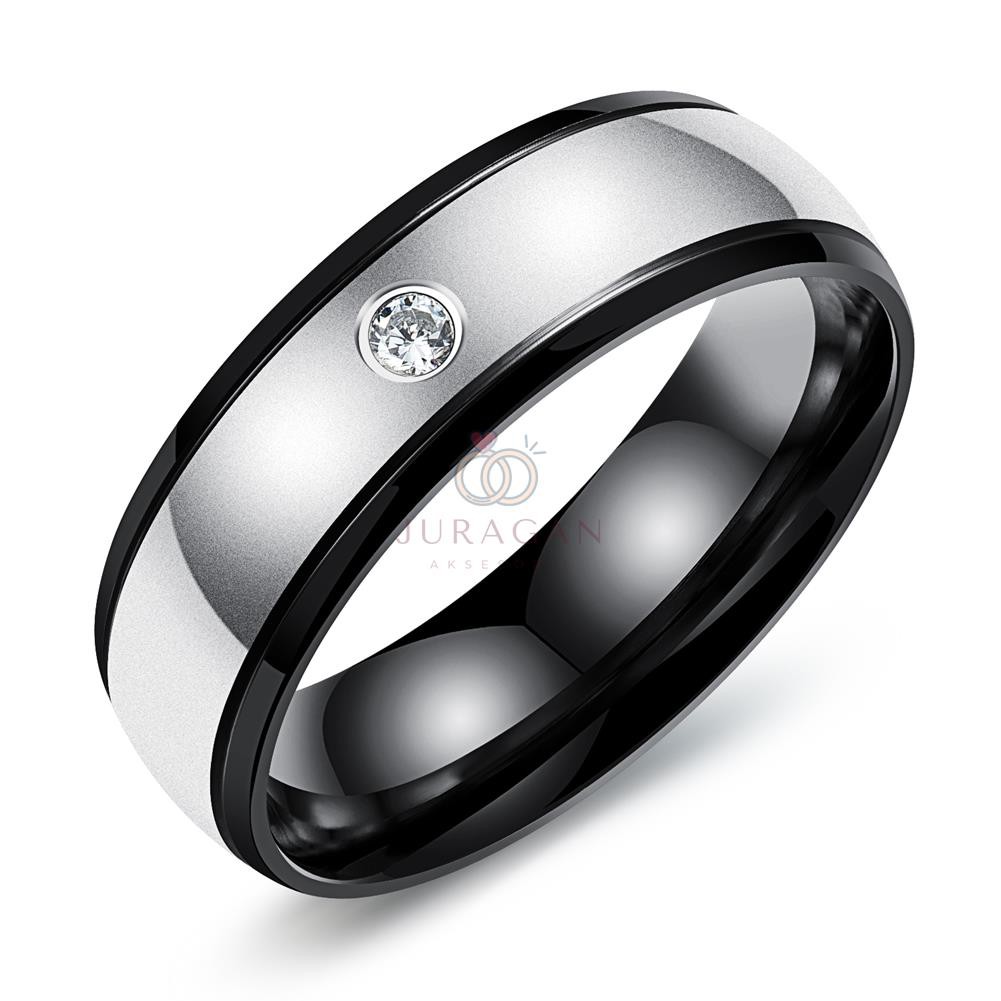 [HIGH QUALITY] Cincin Couple BUCIN R72 Titanium Ukir Nama + Box Cincin Beludru + BONUS Gelang Couple