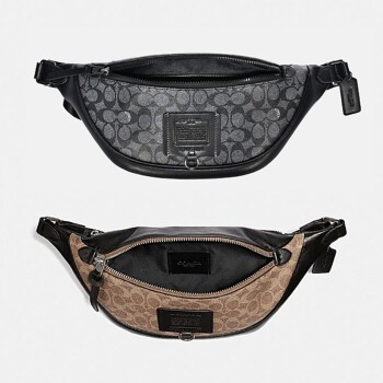 Coach Warren Belt Bag In Signature Canvas Waist Bags Pria Tas kurir pria Tas pinggang Pria TAS COACH Men Bags Waistbag &amp; Chest Bags