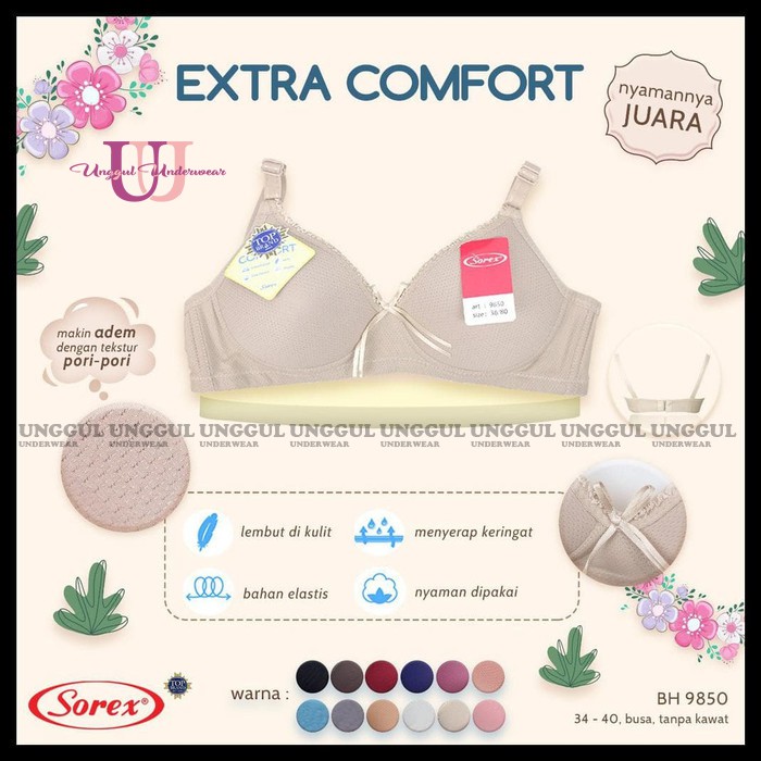 SOREX Bra Busa Extra Comfort Tanpa Kawat Art 9850 / SOREX BH