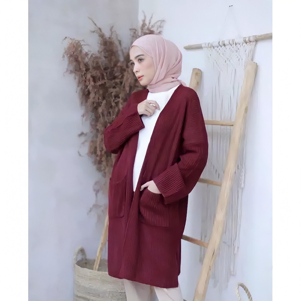 Cardigan Rajut Long Oversize Jumbo