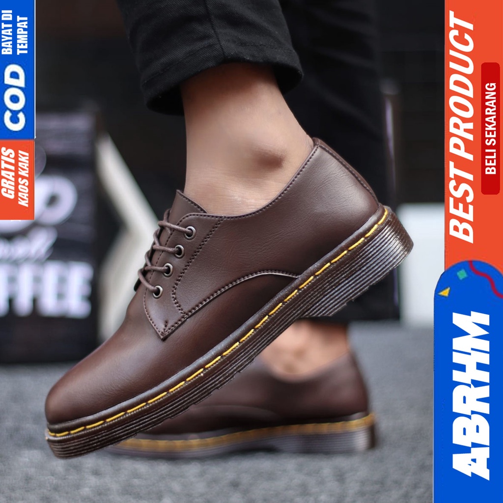 Abrhm Oscar - Sepatu Formal Pantofel Pria Kerja Hitam