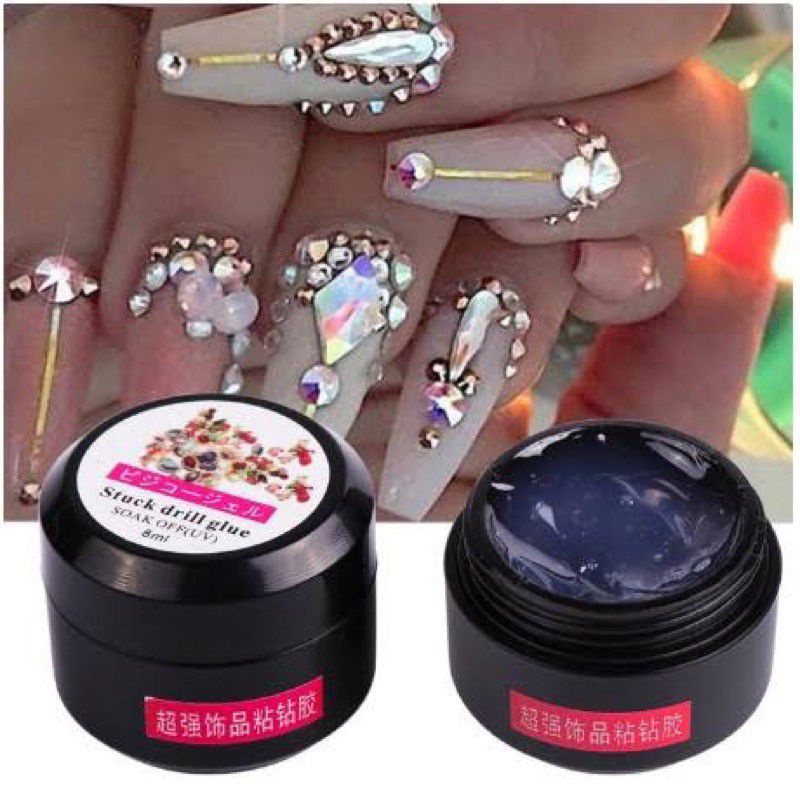 Lem asesoris kuku palsu, lem manik manik Nail art/ Fake nail/ Rhinestone glue/ Glue UV Nail Gel