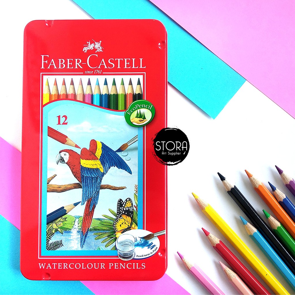 

Faber Castell 12 Watercolour Tin Case Watercolor Pencil Pensil Warna Kemasan Kaleng