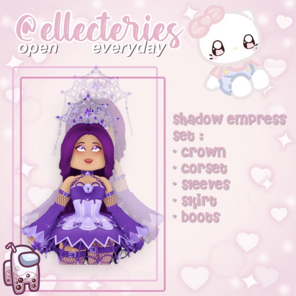 Shadow Empress Full Set Royale High Items Shopee Indonesia