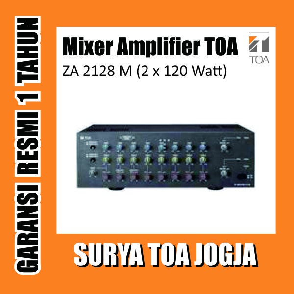 Amplifier TOA Mixer Ampli ZA2128M Stereo MW Original for Horn Speaker Column Corong Mesjid ZA-2128 M