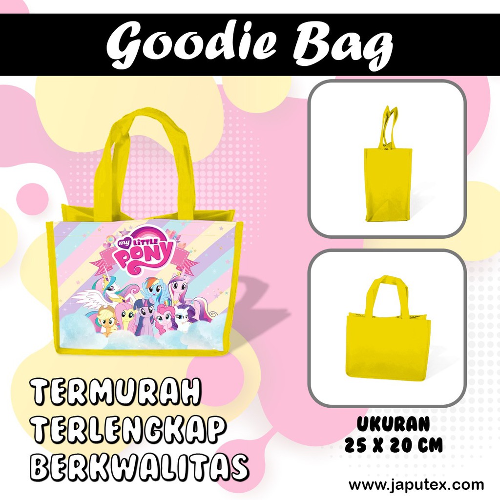 

Tas Souvenir Ultah Gambar Little Pony 01 Goodie Bag Cute Anak