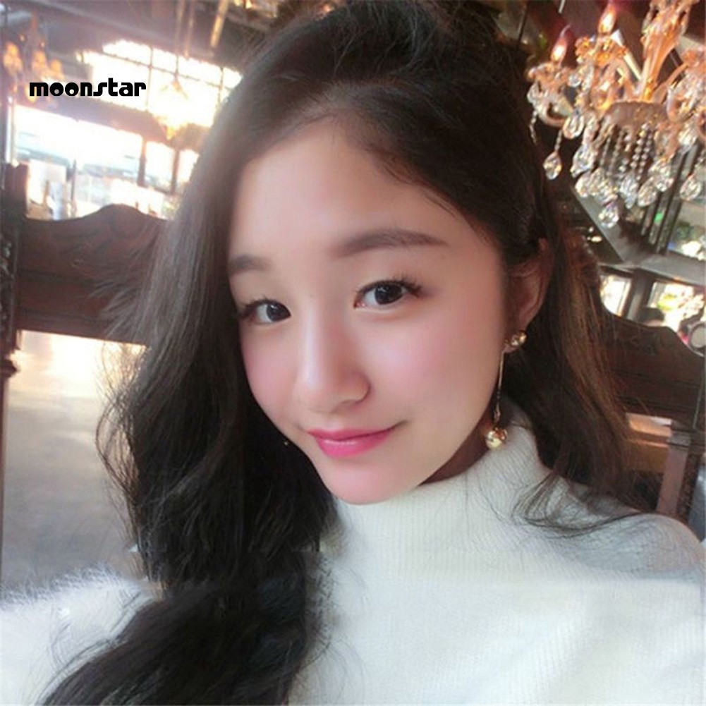 Jual -1 1 Pasang Anting Gantung Rantai Panjang Aksen Bola Bling untuk Wanita Terlaris