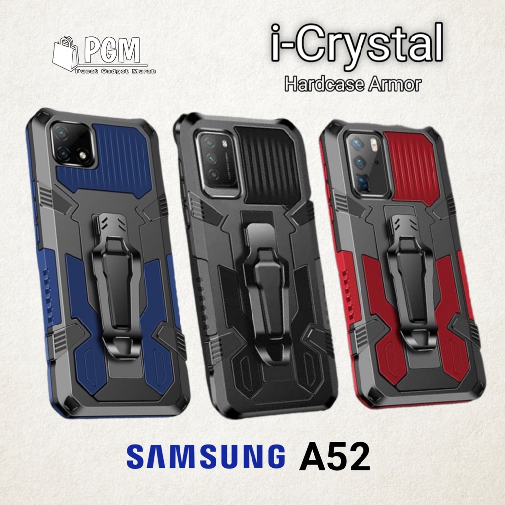 casing hp samsung a52 hardcase armor icrystal