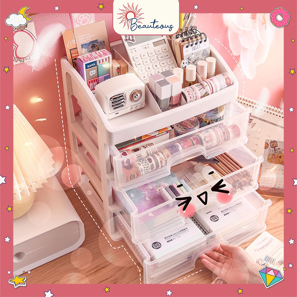 Rak Kosmetik Laci 3 Susun Tempat Penyimpanan Kosmetik Obat Serbaguna Make Up Storage