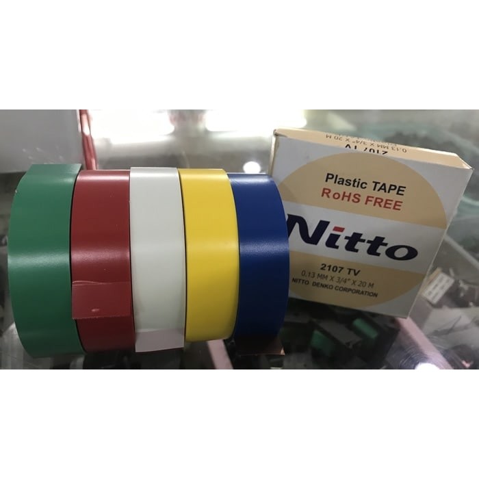 Plastik Tape Nitto/Isolasi Nitto/Nitto 20mm 3/4&quot;/Lem Lakban Nitto / Nitto Warna