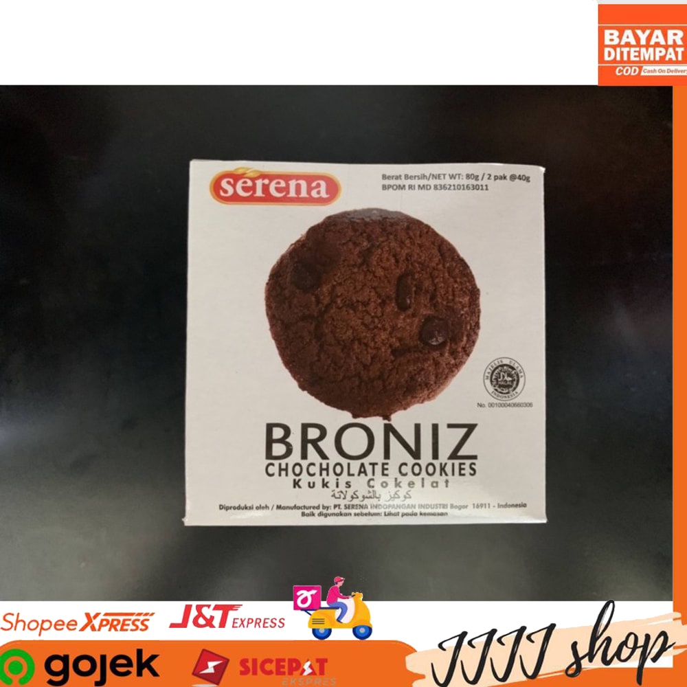 

Biskuit Serena Broniz Chocolate Cookies 80gr